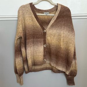 Jamison sweater. Brown/tan neutrals. Size medium